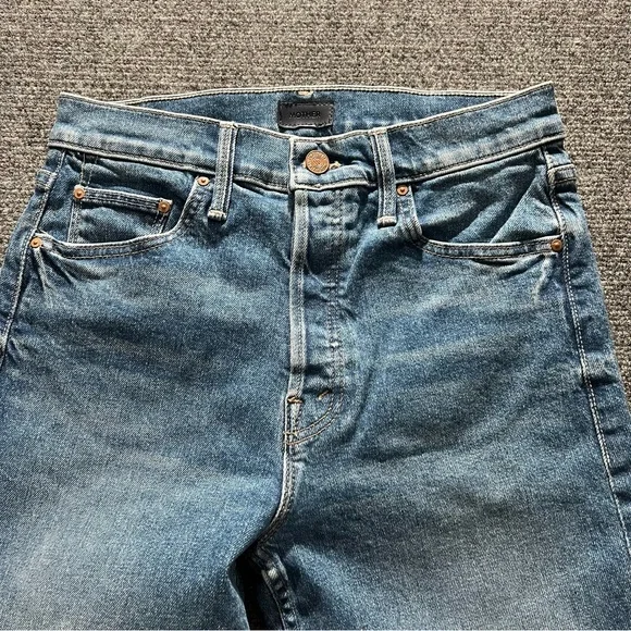 Mother The Tomcat Ankle Fray Blue Jeans Arigato Mr. Roboto Size 27 Fray Ends - Picture 2 of 12